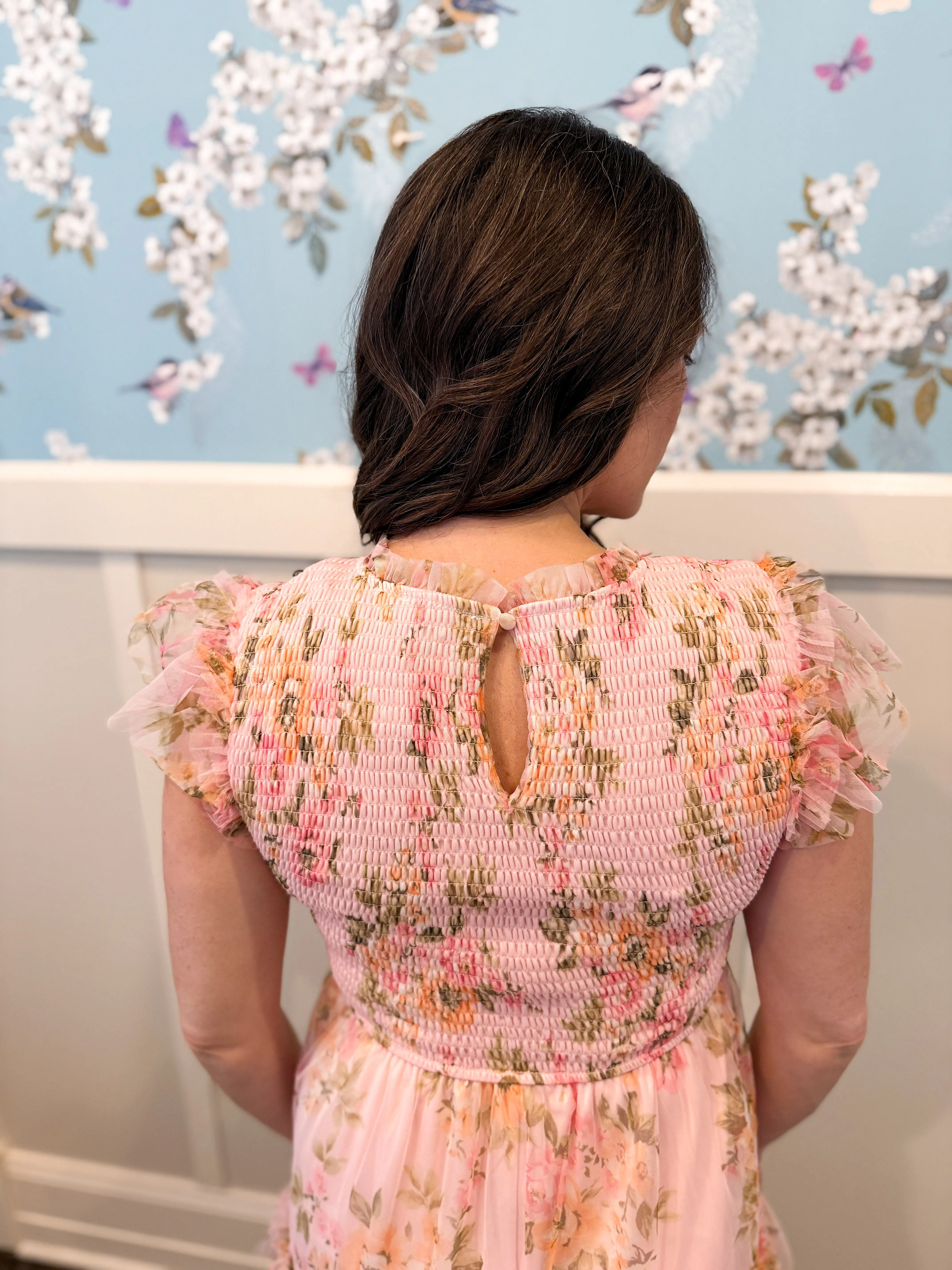 Secret Garden Maxi Dress in Pink