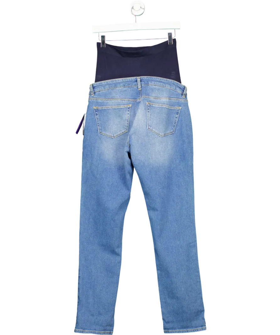 Seraphine Blue Boyfriend Maternity Jeans UK 12