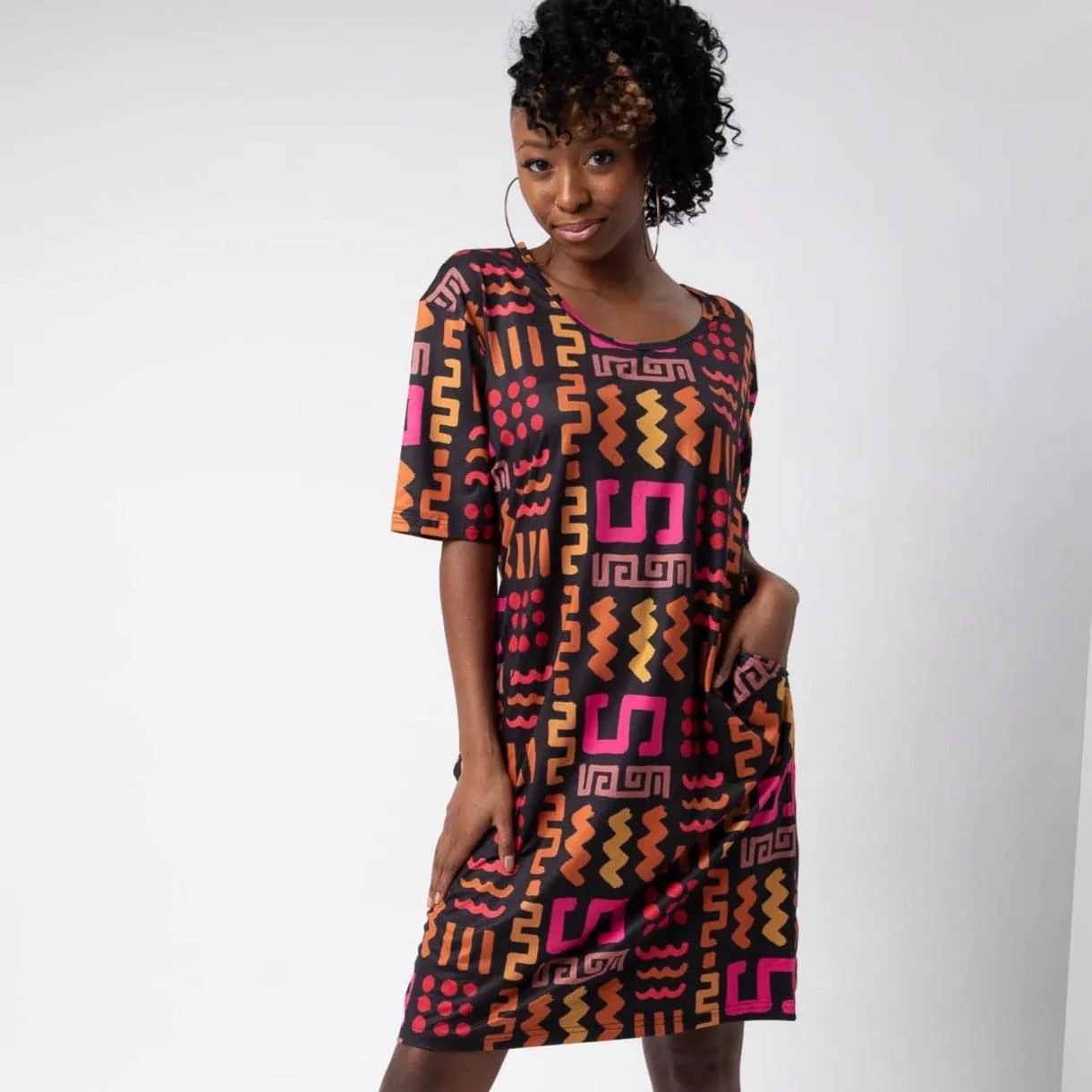 She Is Culture Drop Shoulder Pocket Dress