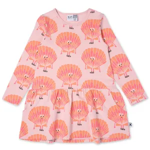 Shell Skater Dress - Muted Pink