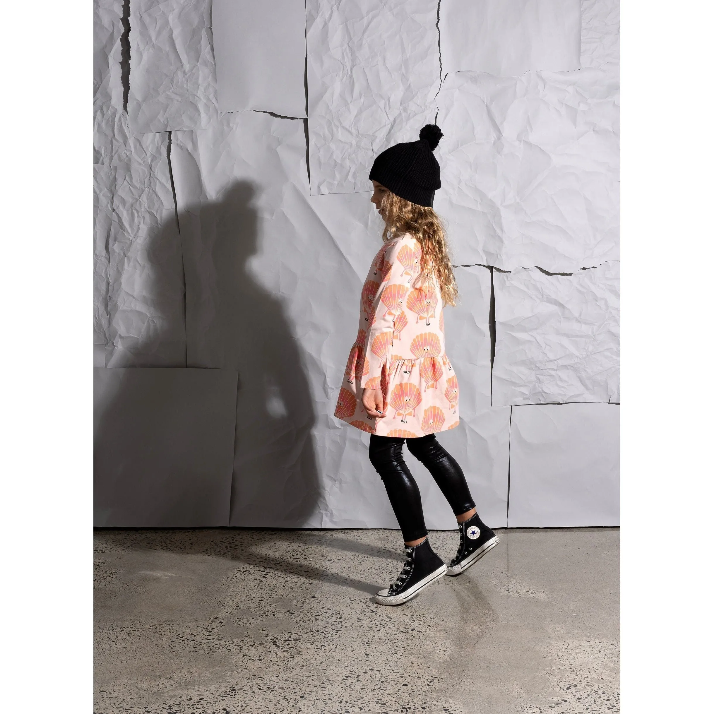 Shell Skater Dress - Muted Pink