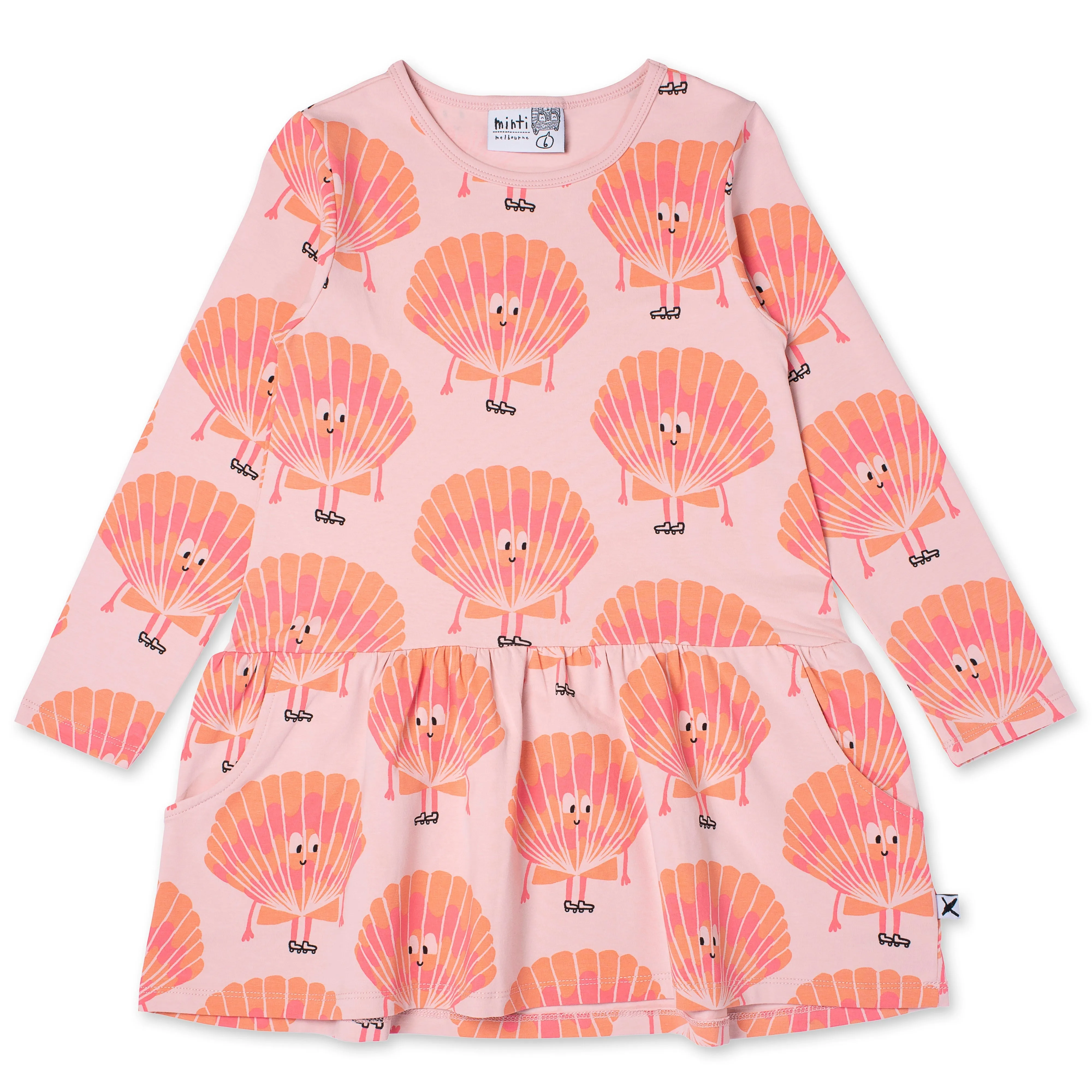 Shell Skater Dress - Muted Pink