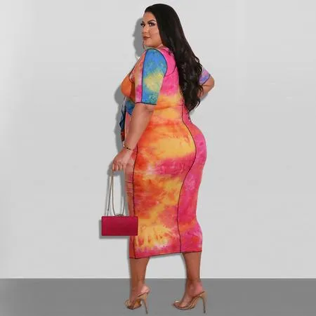 Sherbet Served Cut Out Dress