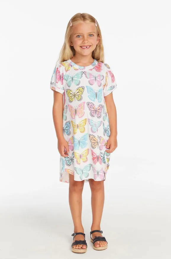 She's A Butterfly Puff Sleeve Dress || Chaser