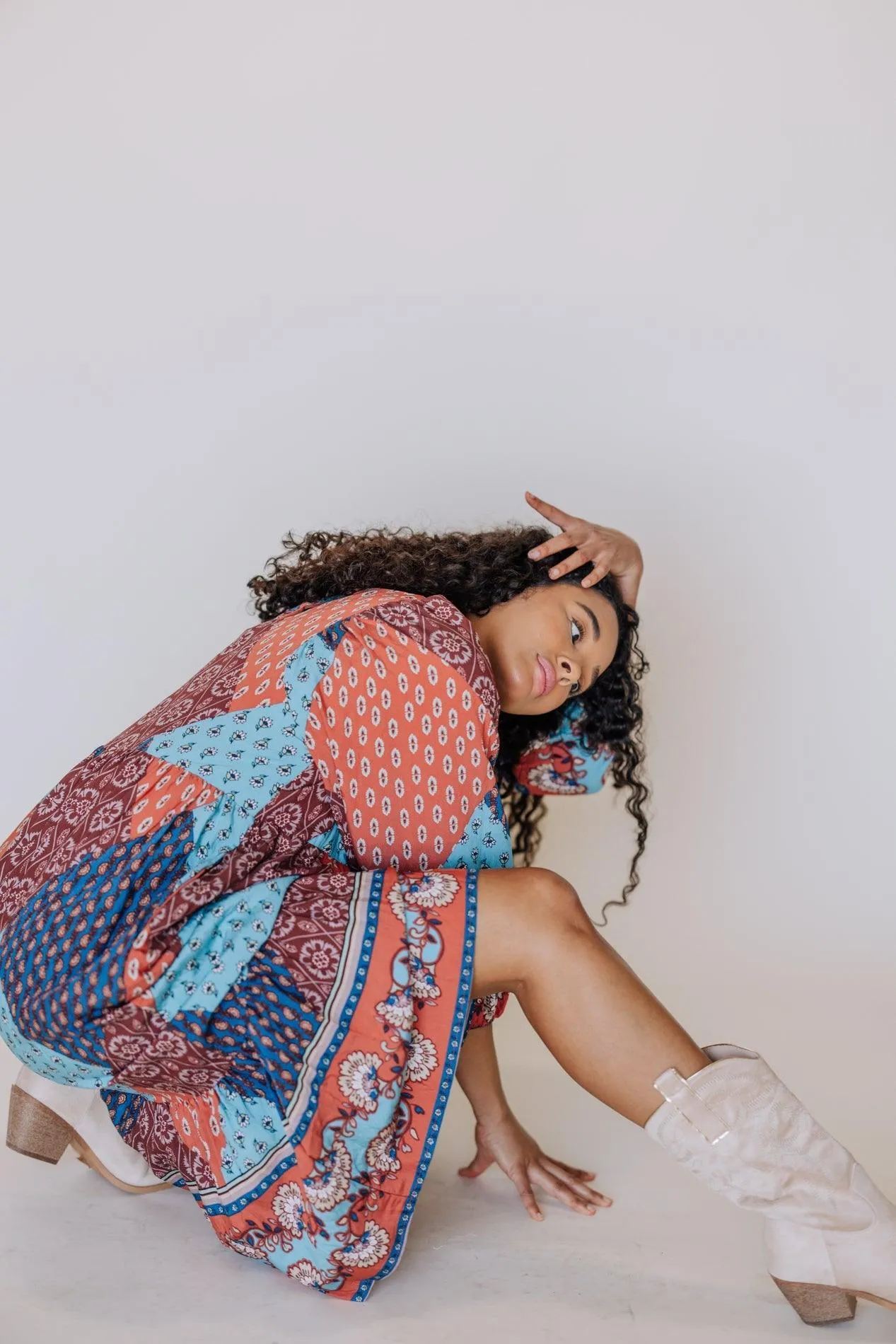 Shilo Multi Print Midi Dress