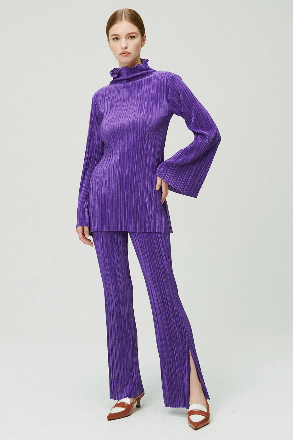 Sia Plisse Tunic Top and Pants Set