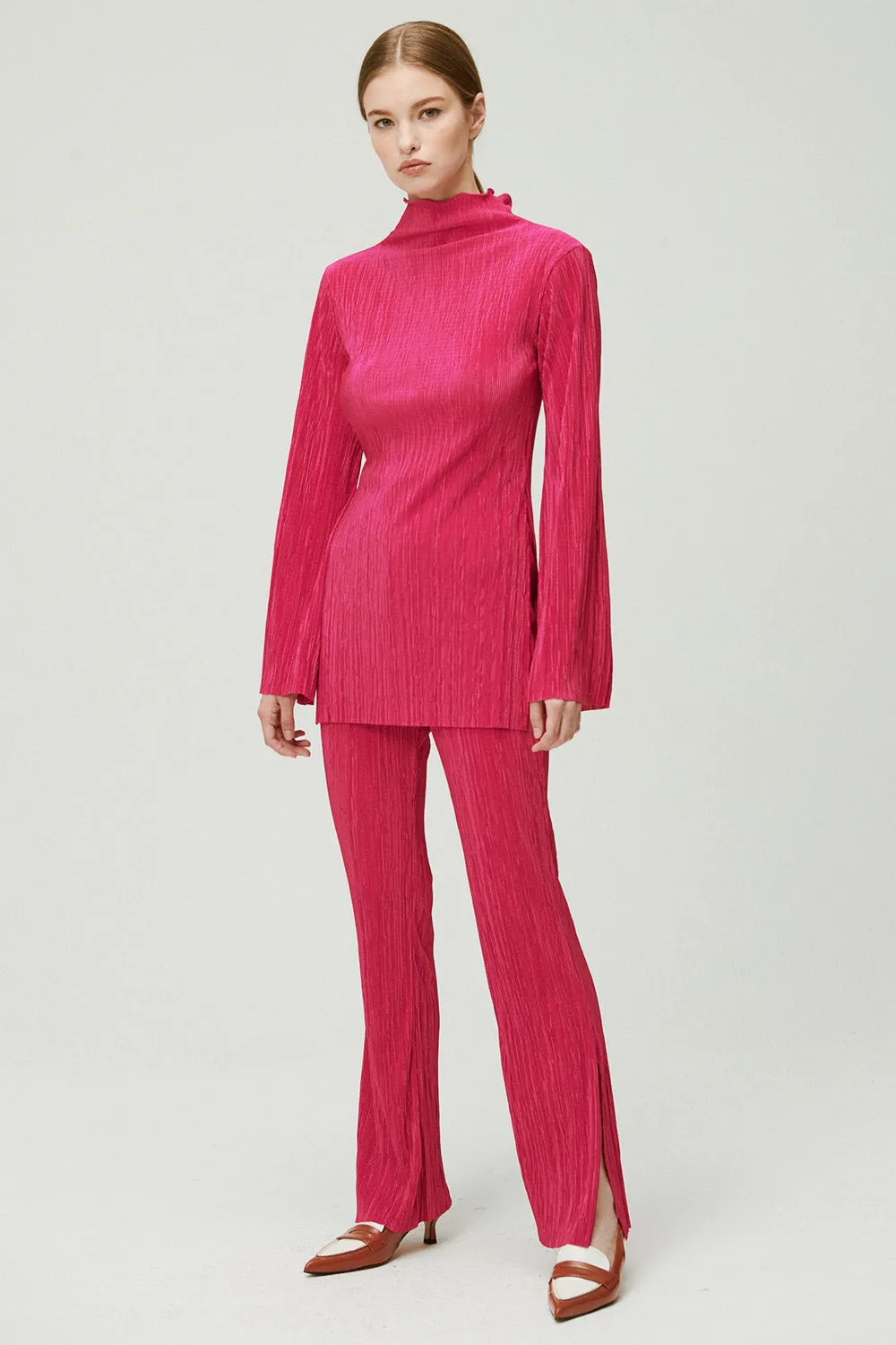 Sia Plisse Tunic Top and Pants Set