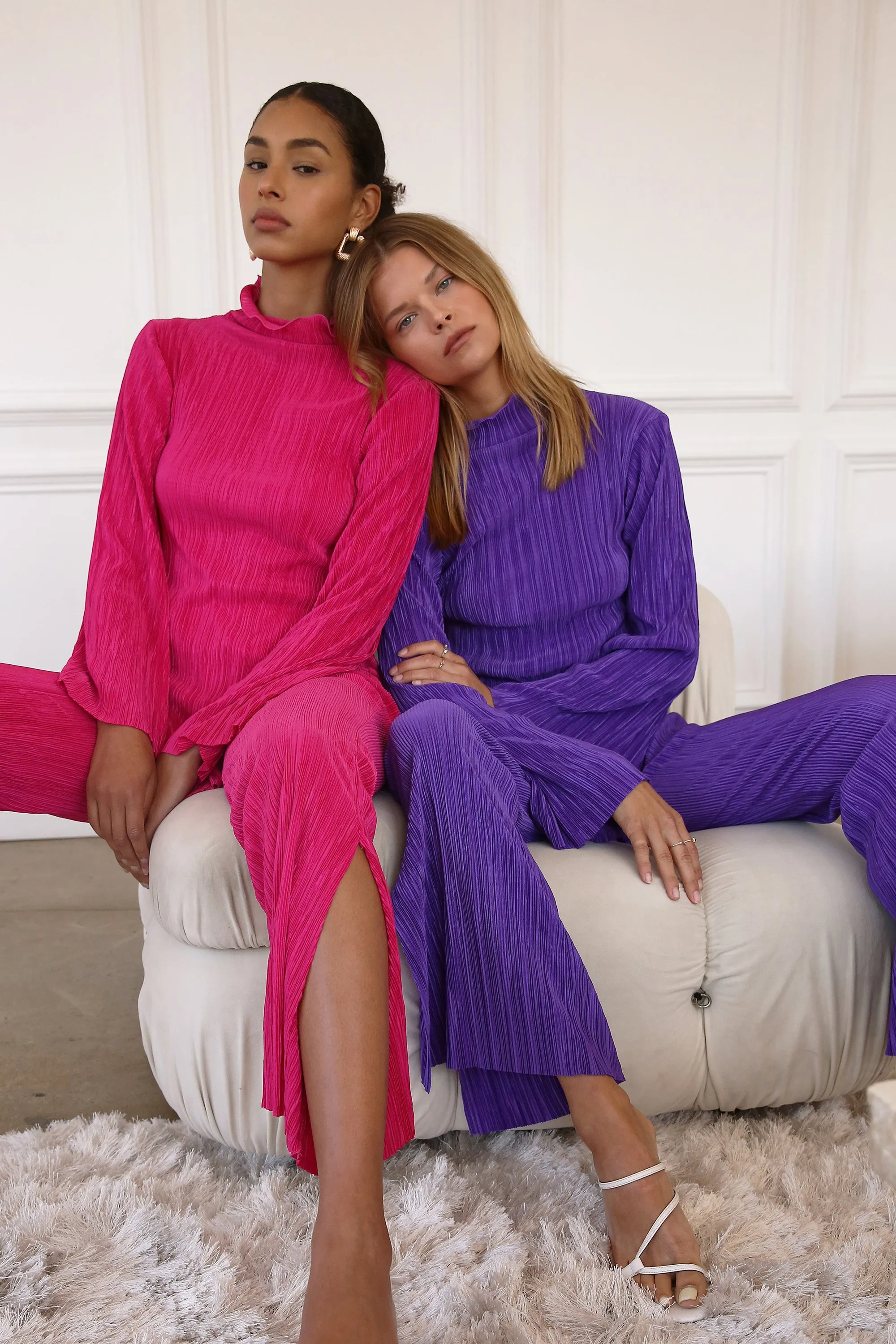 Sia Plisse Tunic Top and Pants Set