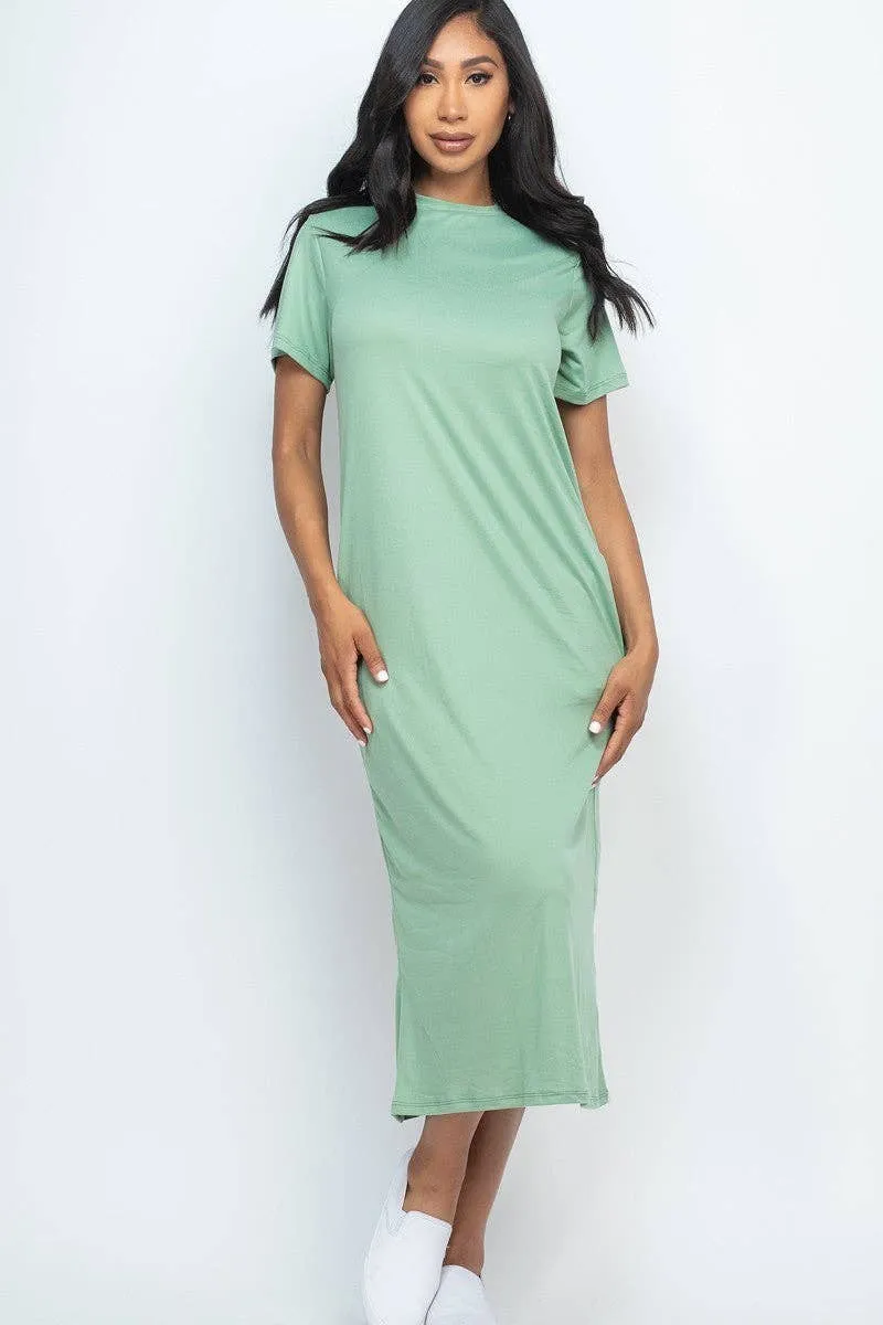 Side Pocket Tee Dress