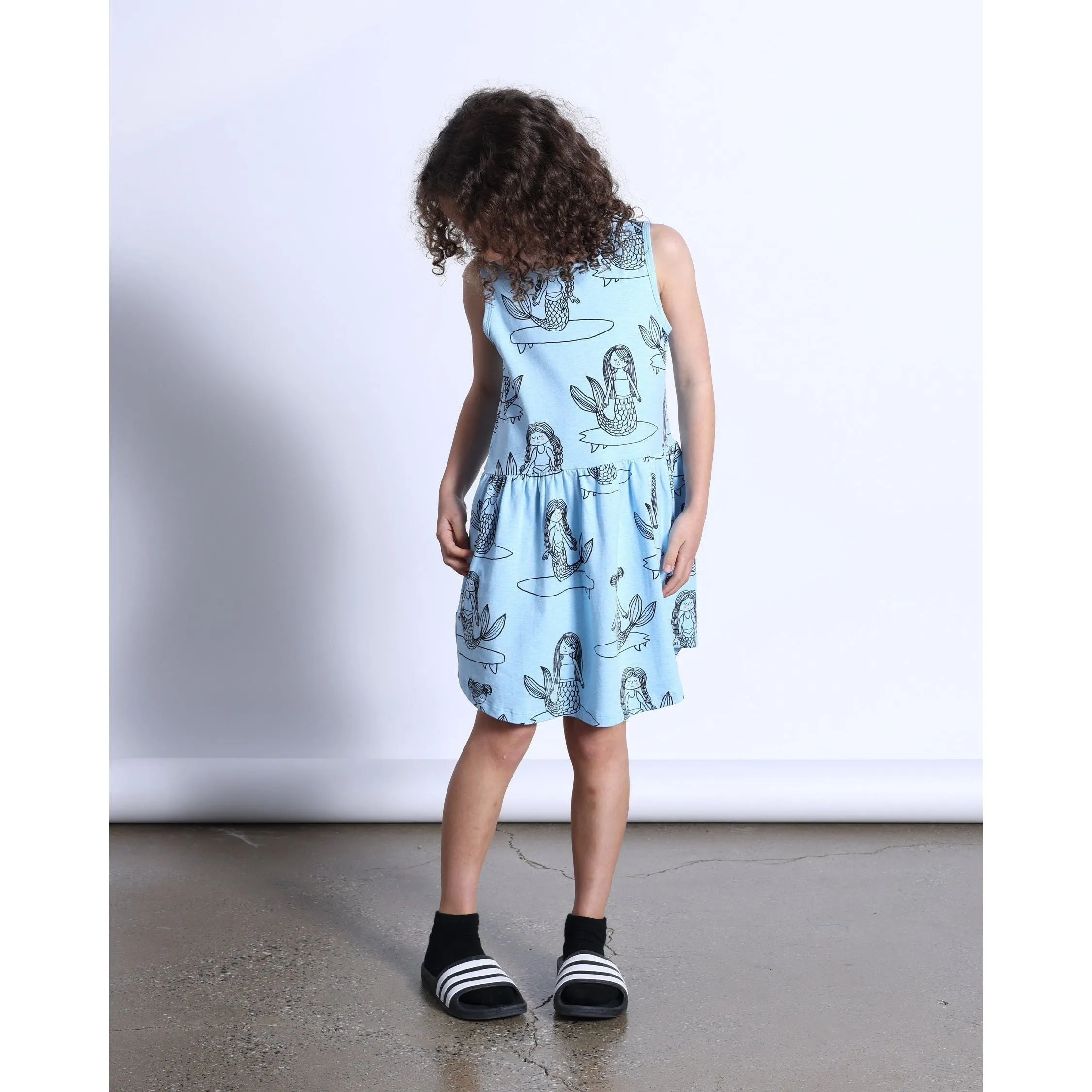 Sleepy Mermaids Dress- Aqua Marle