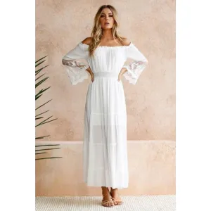 Soledad® | Women's Bohemian Maxi Dress White