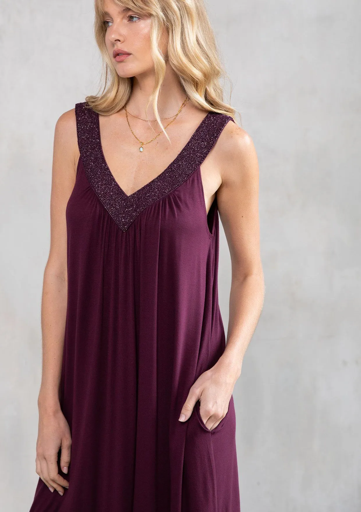Sparkle Beaded Mini Dress