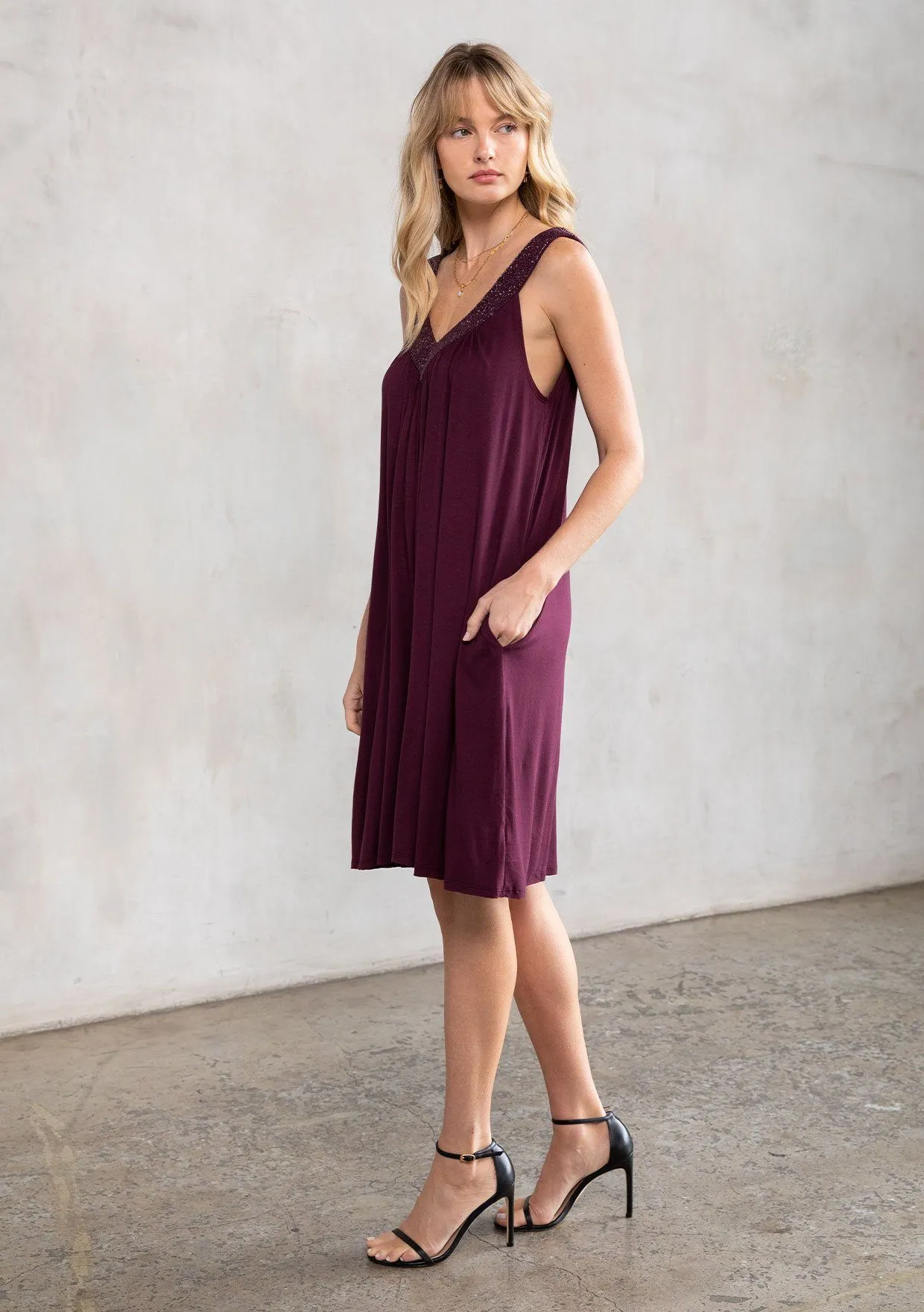 Sparkle Beaded Mini Dress