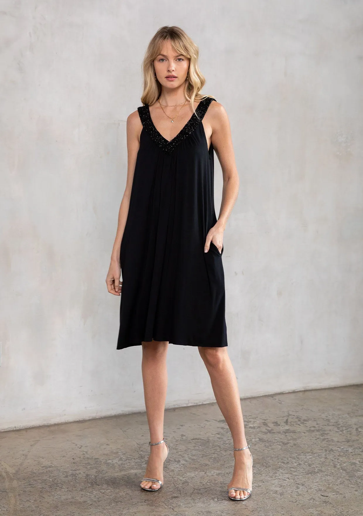 Sparkle Beaded Mini Dress