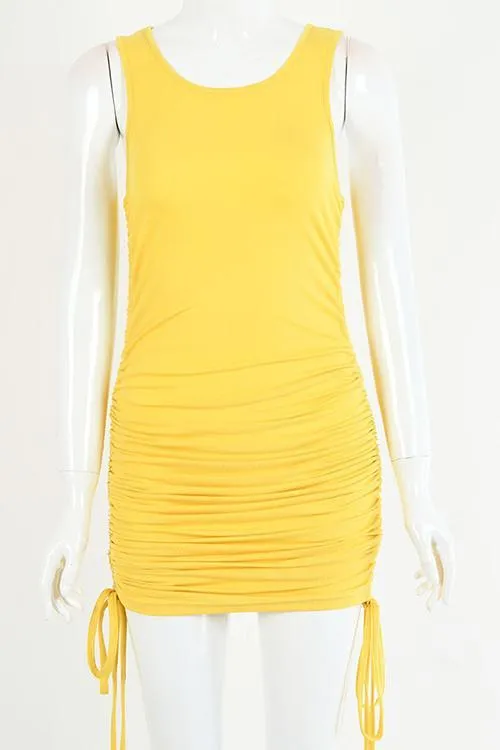 Stunncal Drawstring Sleeveless Mini Dress