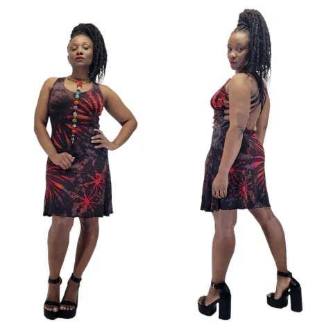 Sultry Lattice Back Dress