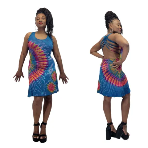 Sultry Lattice Back Dress