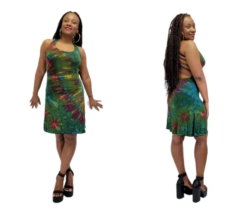 Sultry Lattice Back Dress