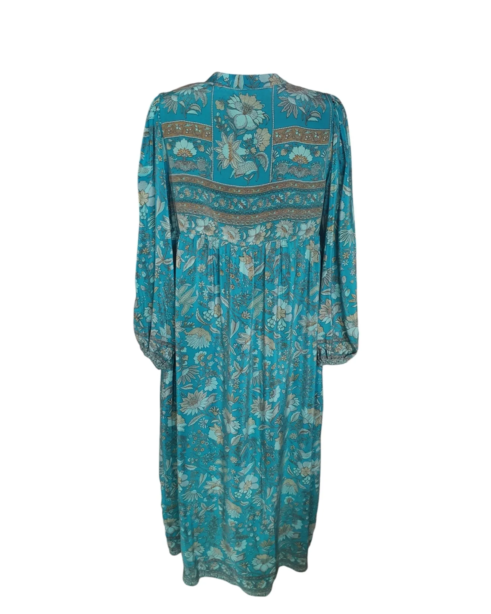 Sundance Revival Dress - turquoise with caramel and pale blue paisley
