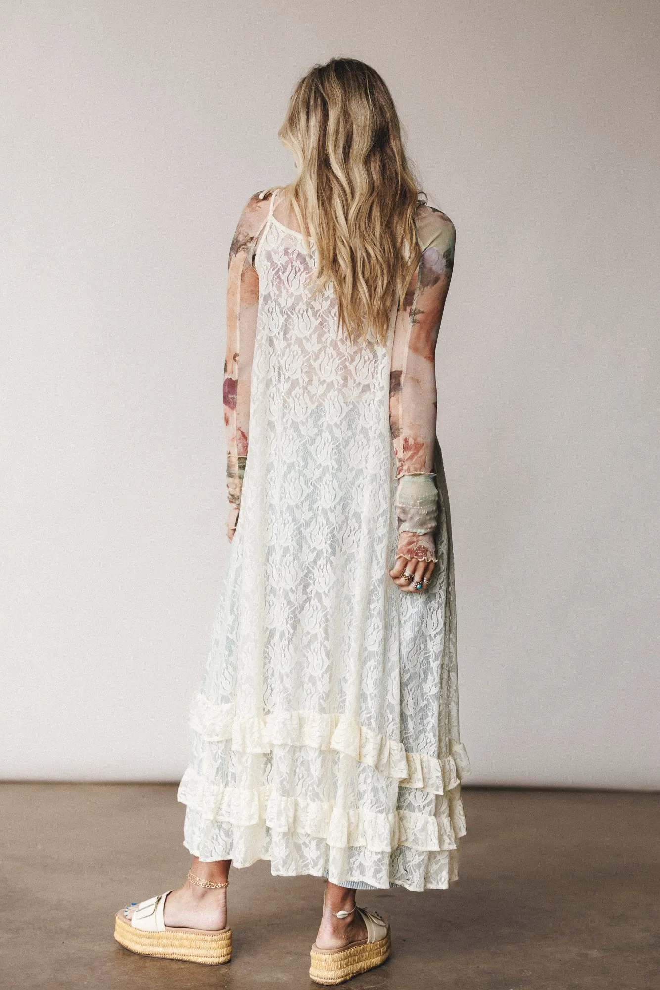 Sweet Perfection Layering Maxi Dress - Cream