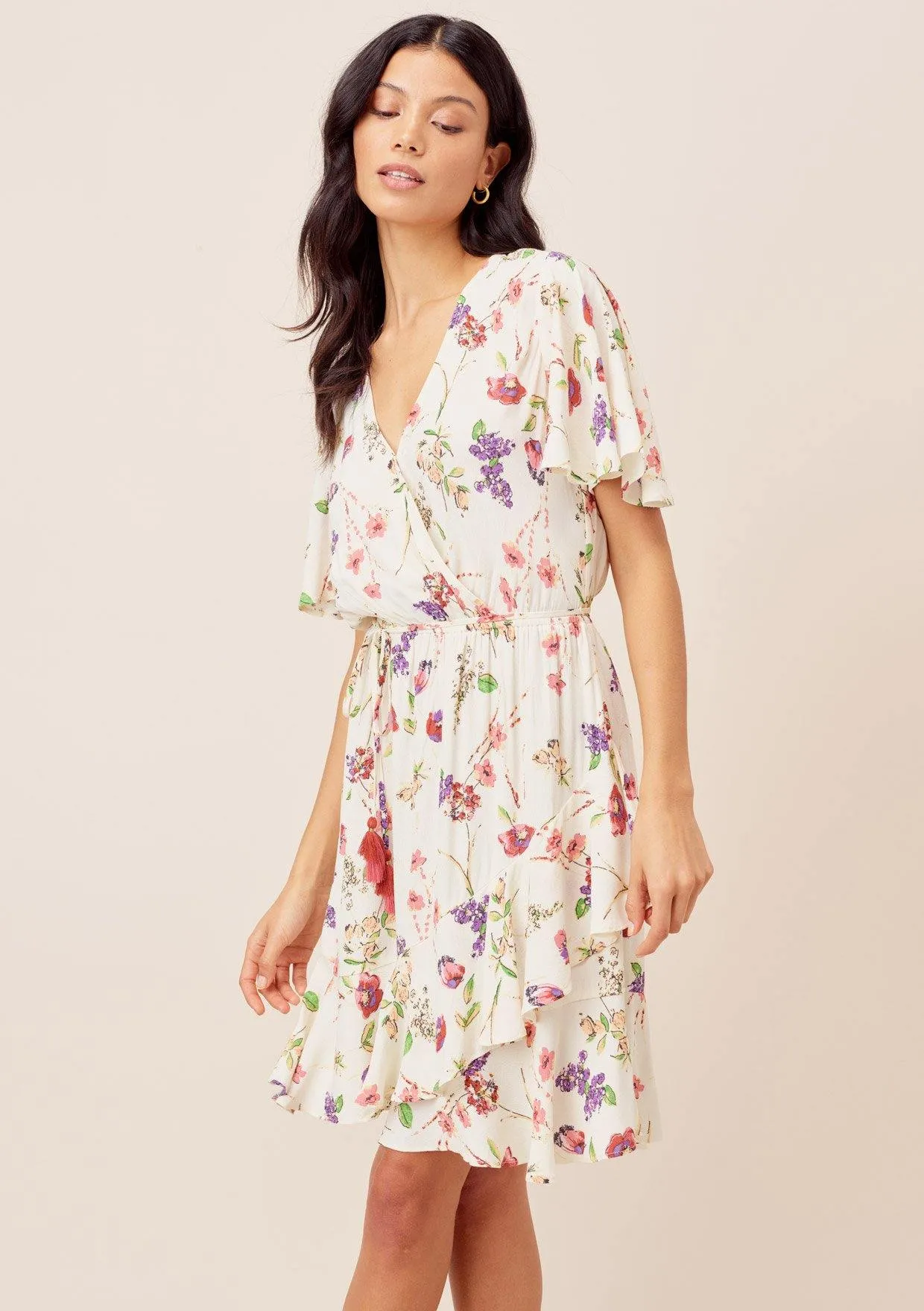 Tasha Flutter Sleeve Mini Dress