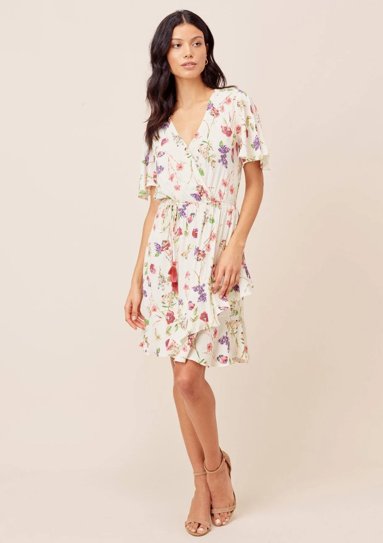Tasha Flutter Sleeve Mini Dress