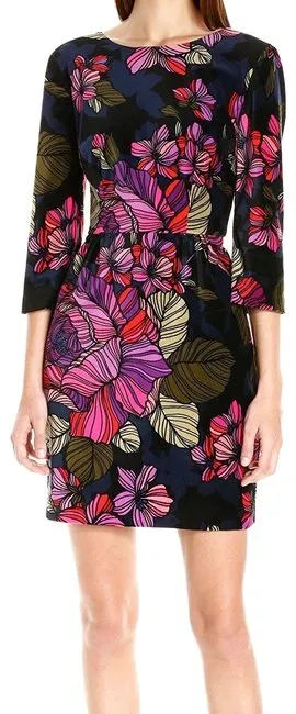 TRINA TURK Short Velvet Floral Sheath Dress Size 10
