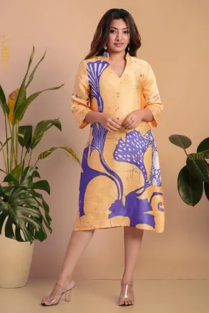 Tropical Hibiscus Silk Dress | Kaftan, Bohemian Dress, Floral Dress, Boho Maxi Dress