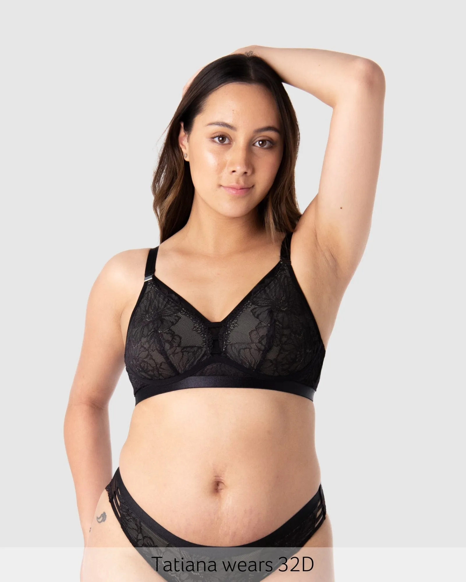 True Luxe Multifit Nursing Bra - Black
