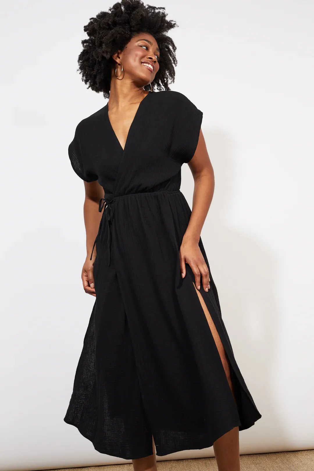 Tulum Wrap Dress - Jet