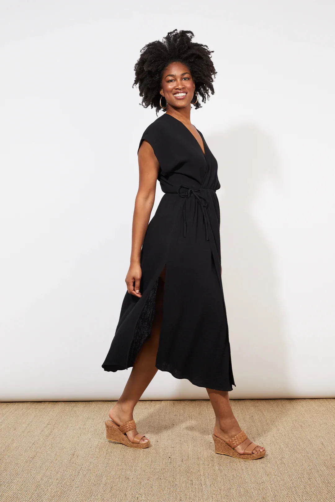 Tulum Wrap Dress - Jet