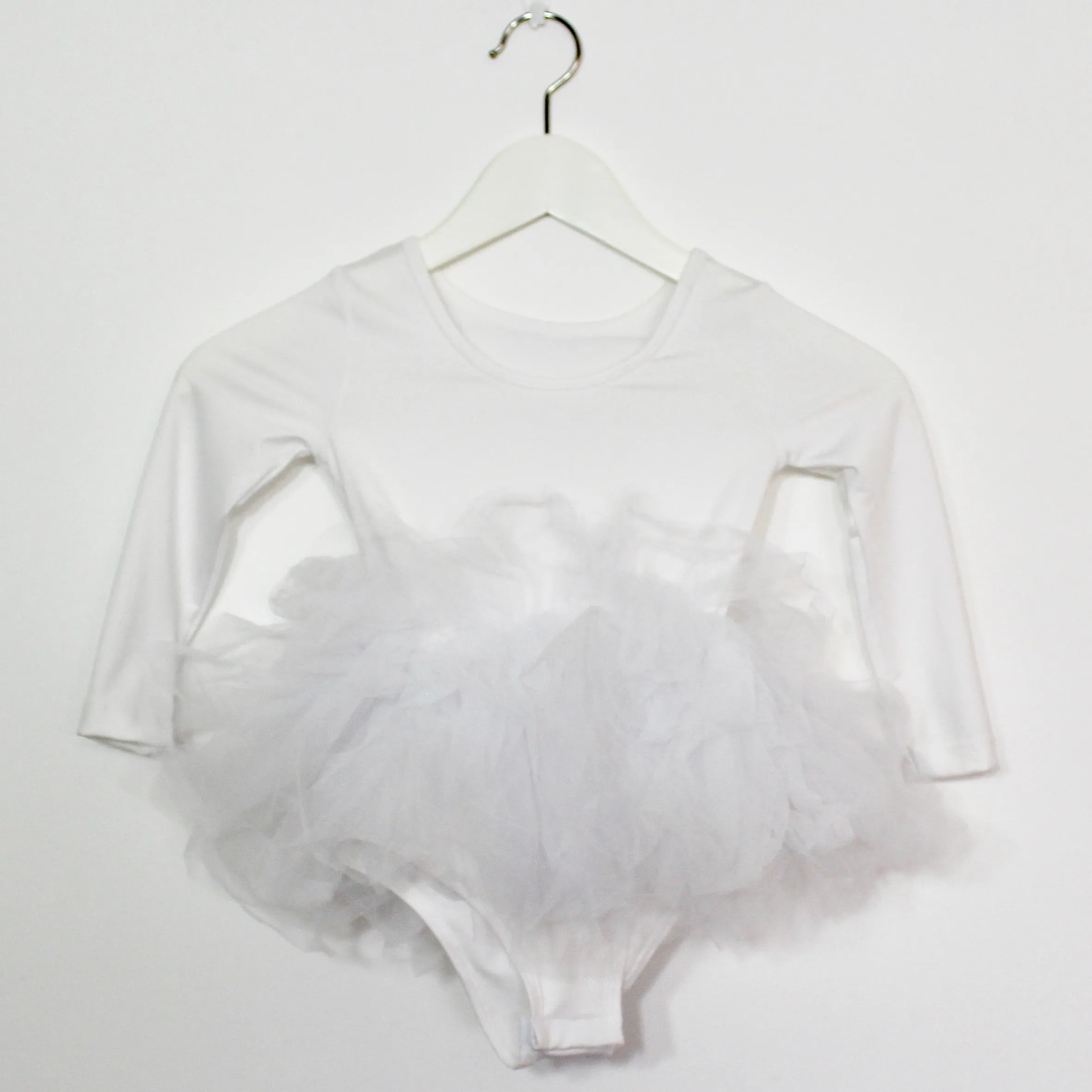 Tutu Dress White Long Sleeve