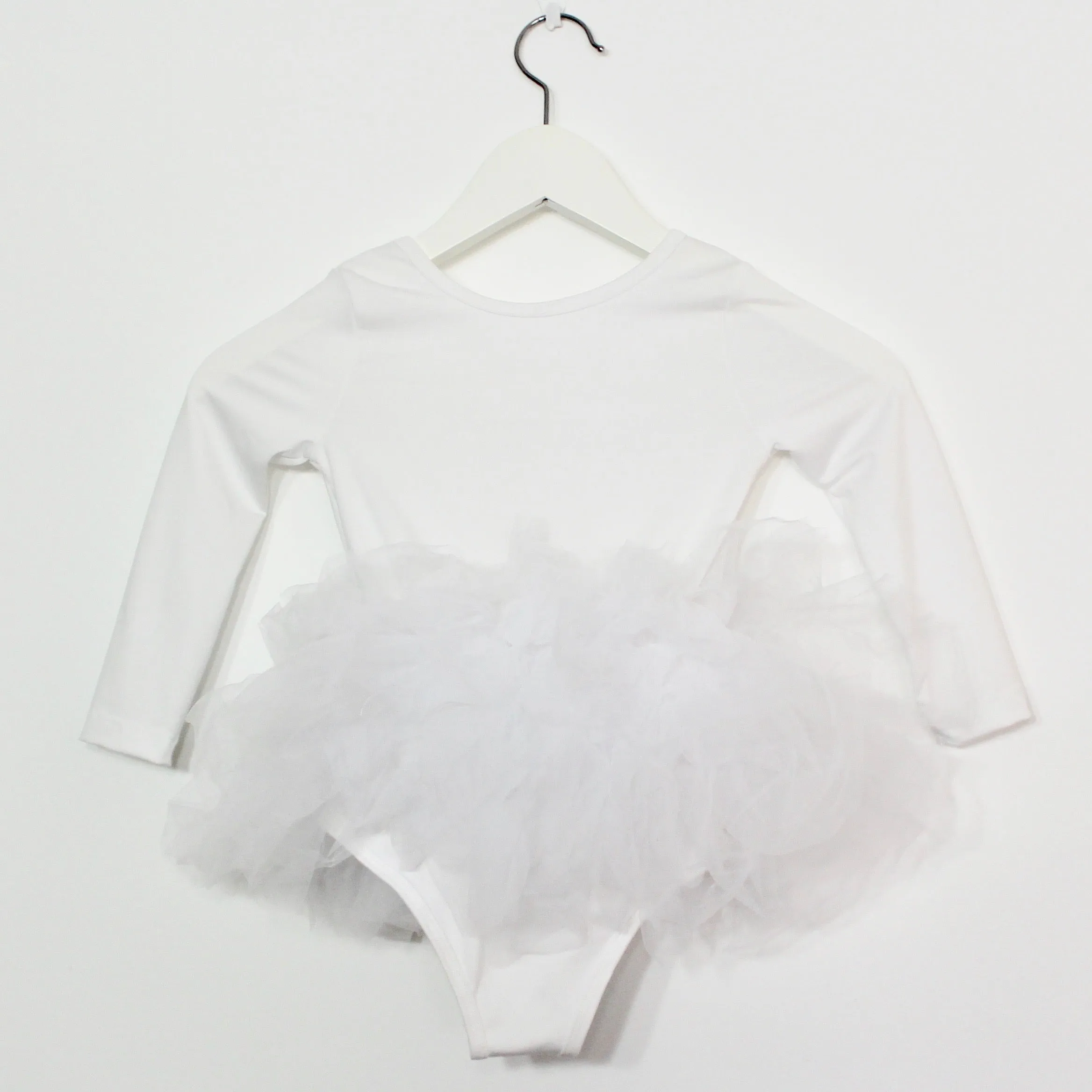 Tutu Dress White Long Sleeve