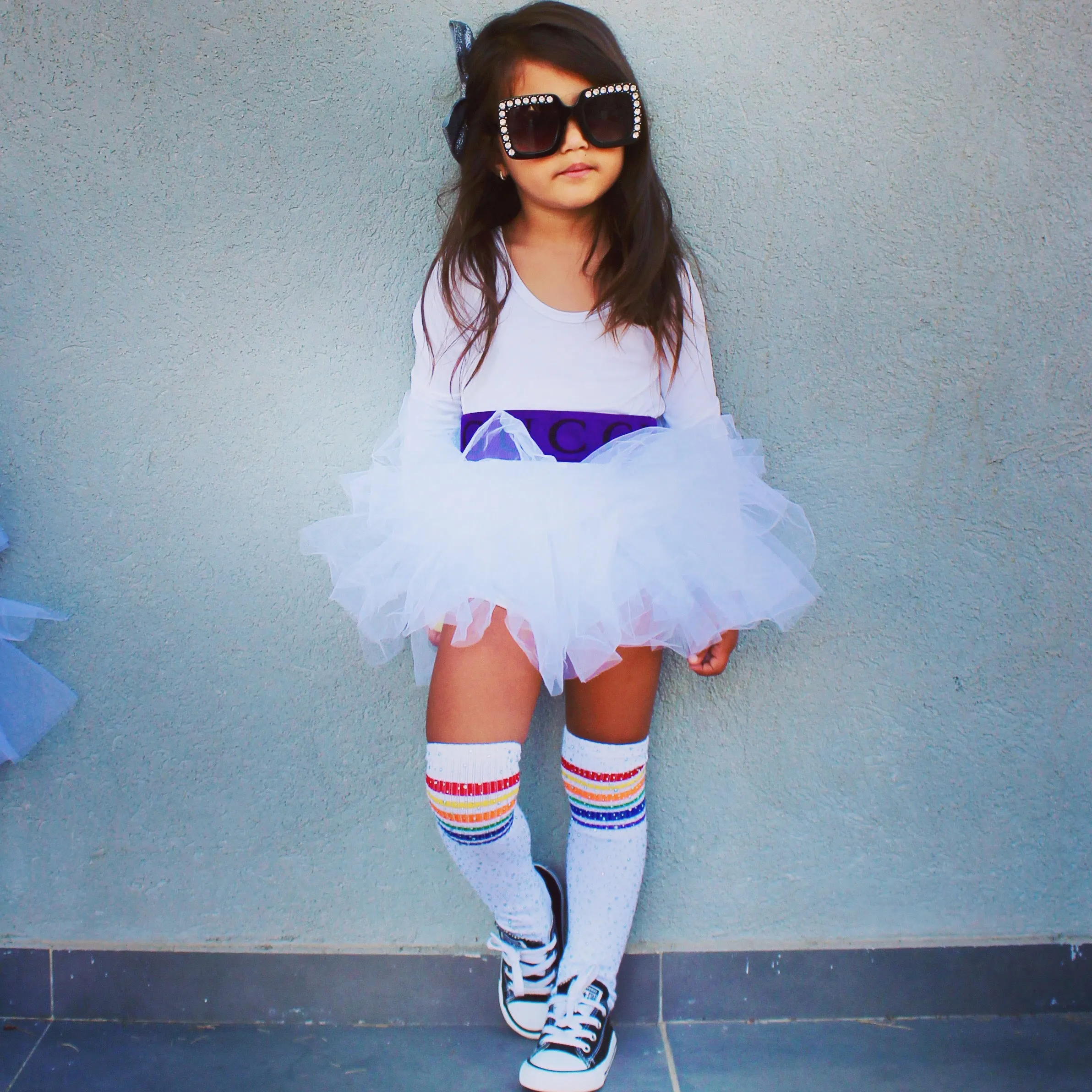 Tutu Dress White Long Sleeve