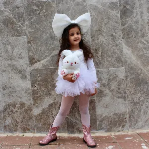 Tutu Dress White Long Sleeve