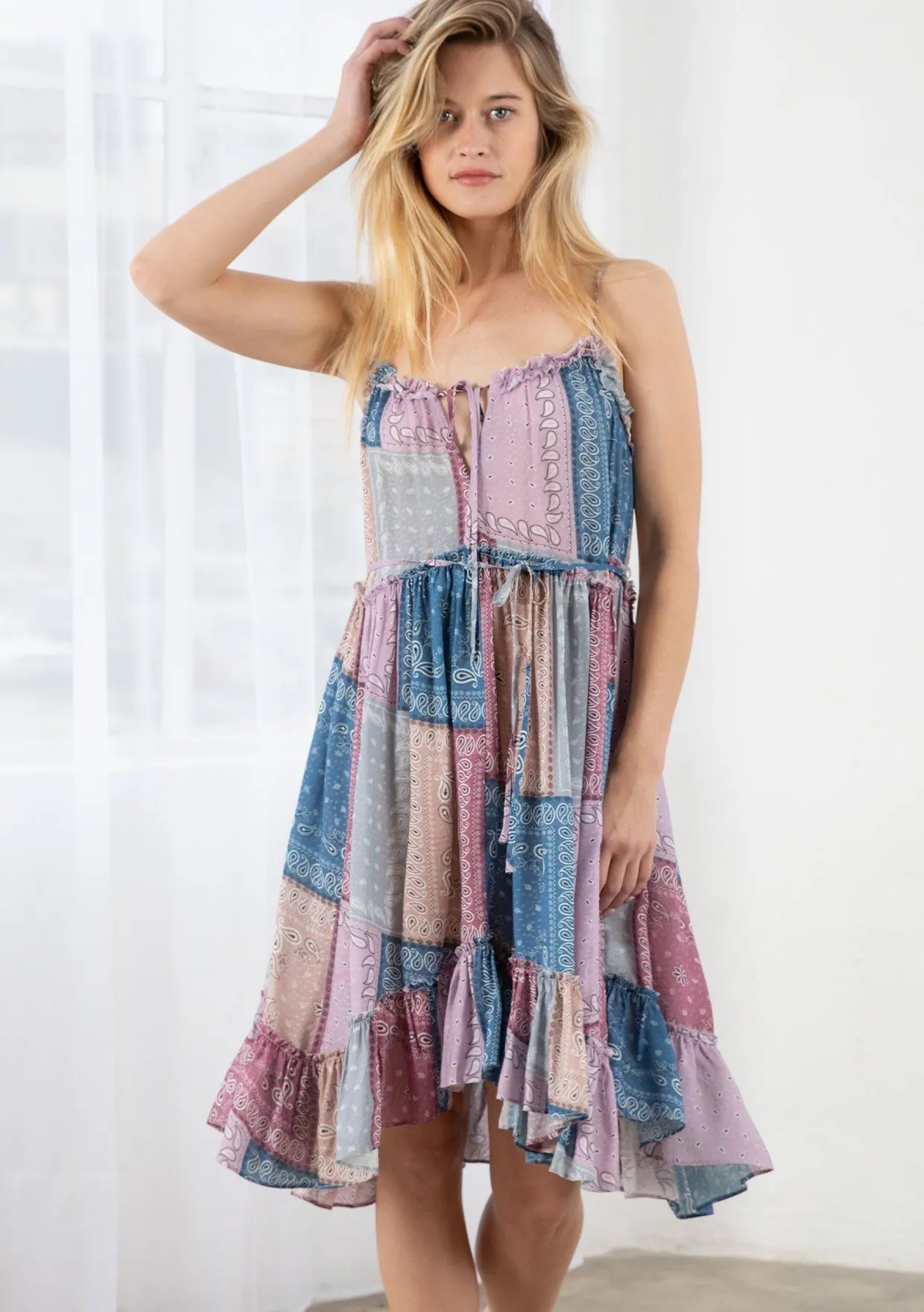 Unforgettable Patchwork Mini Dress