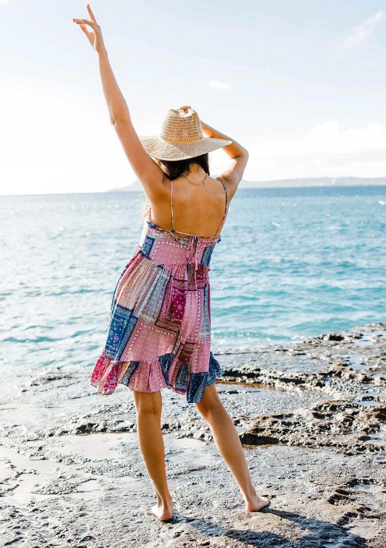 Unforgettable Patchwork Mini Dress