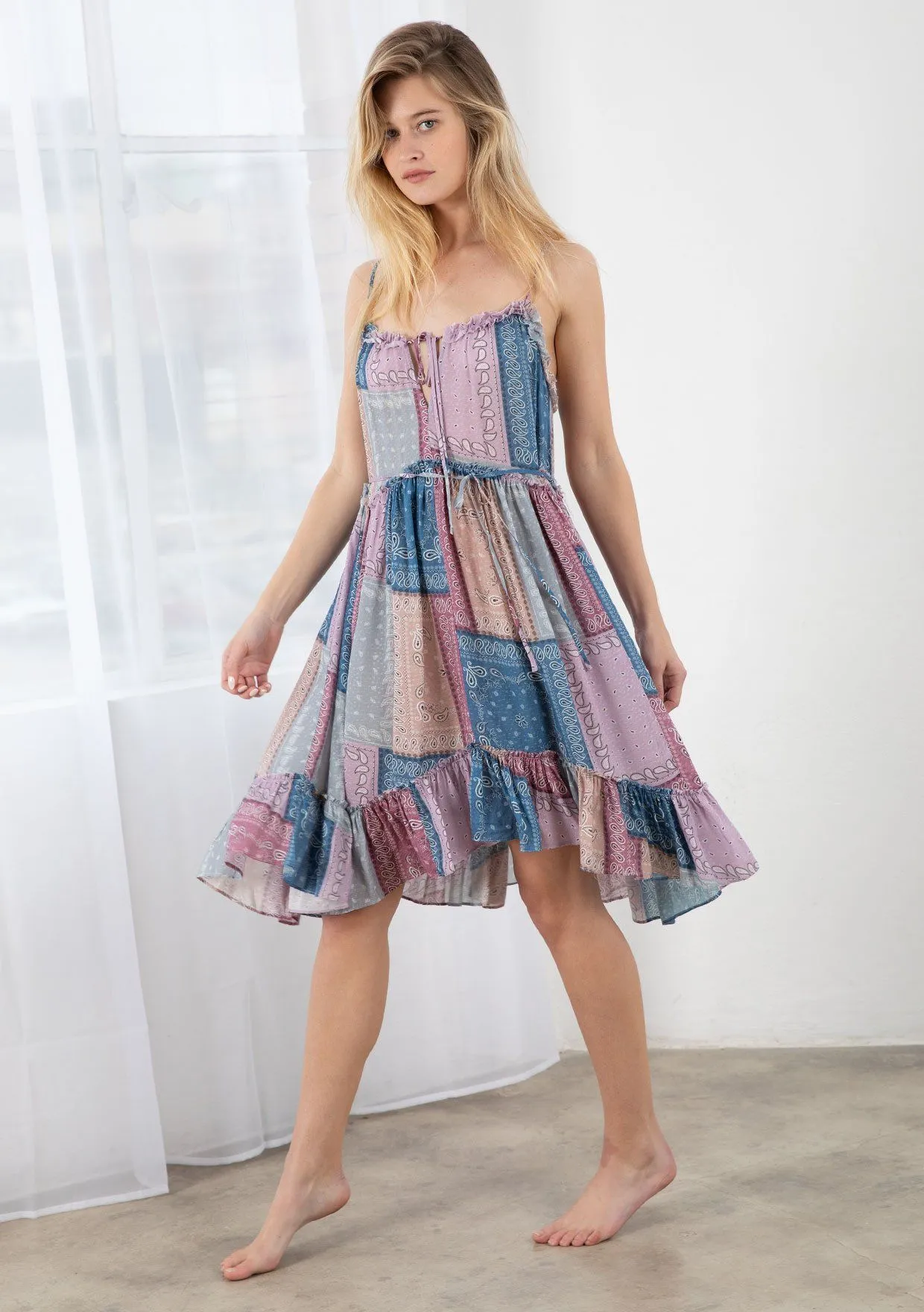 Unforgettable Patchwork Mini Dress