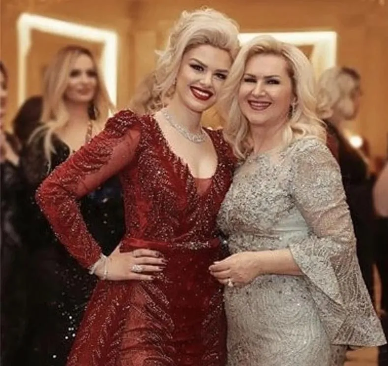 Velvet Wine Red Evening Dress