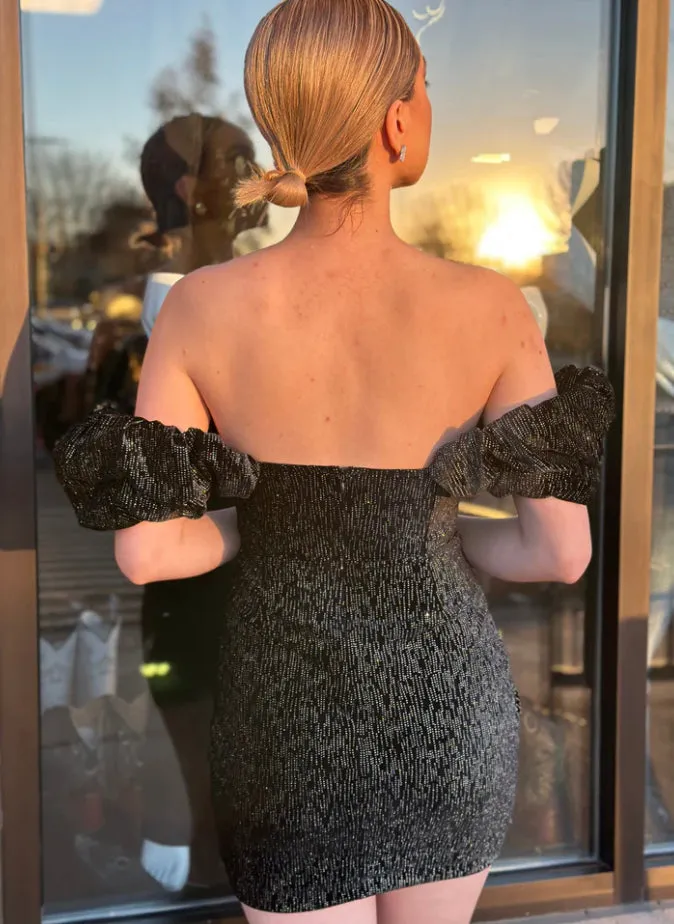 Veronica Black Velvet Dress