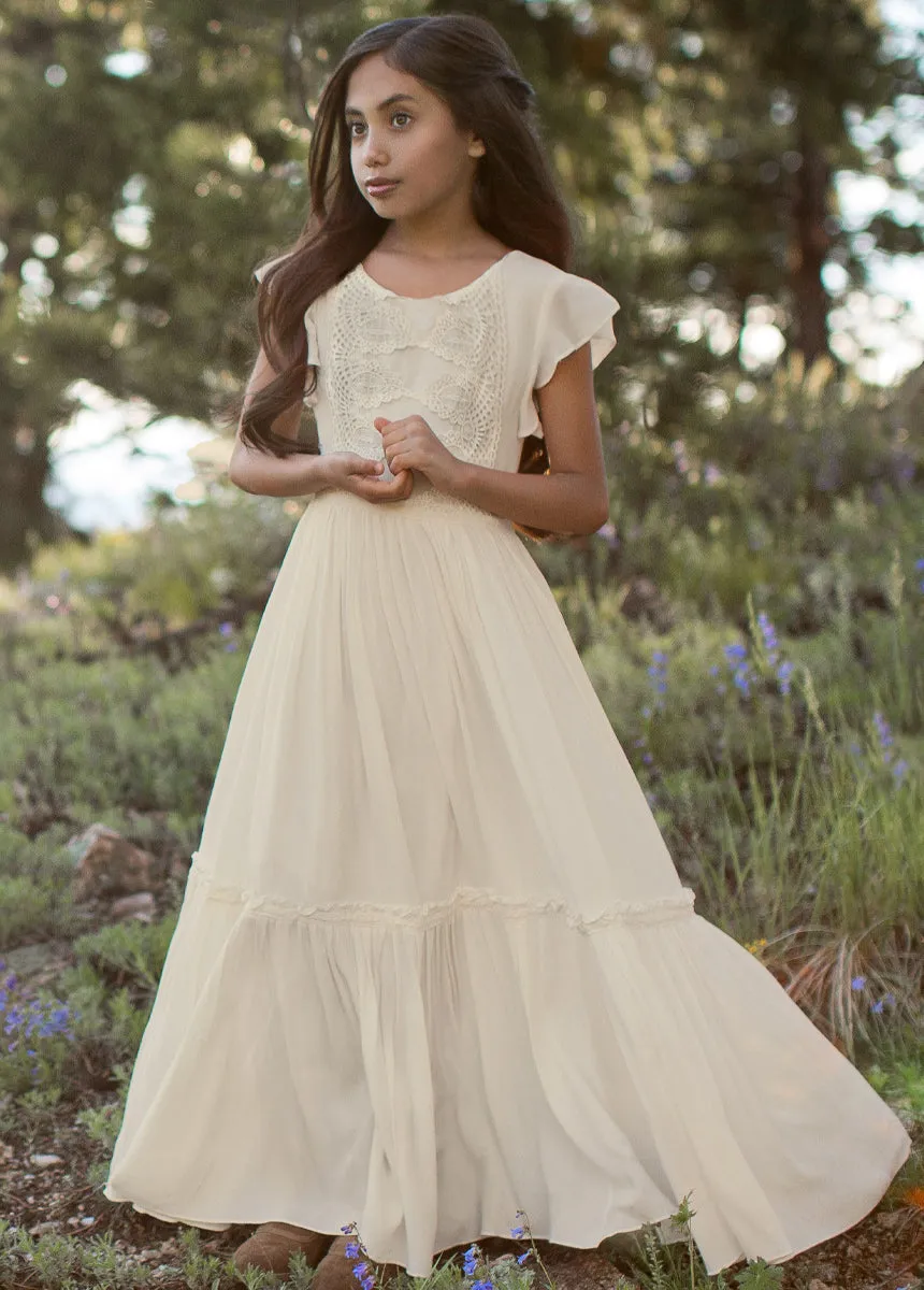 Viola Dress in Cream