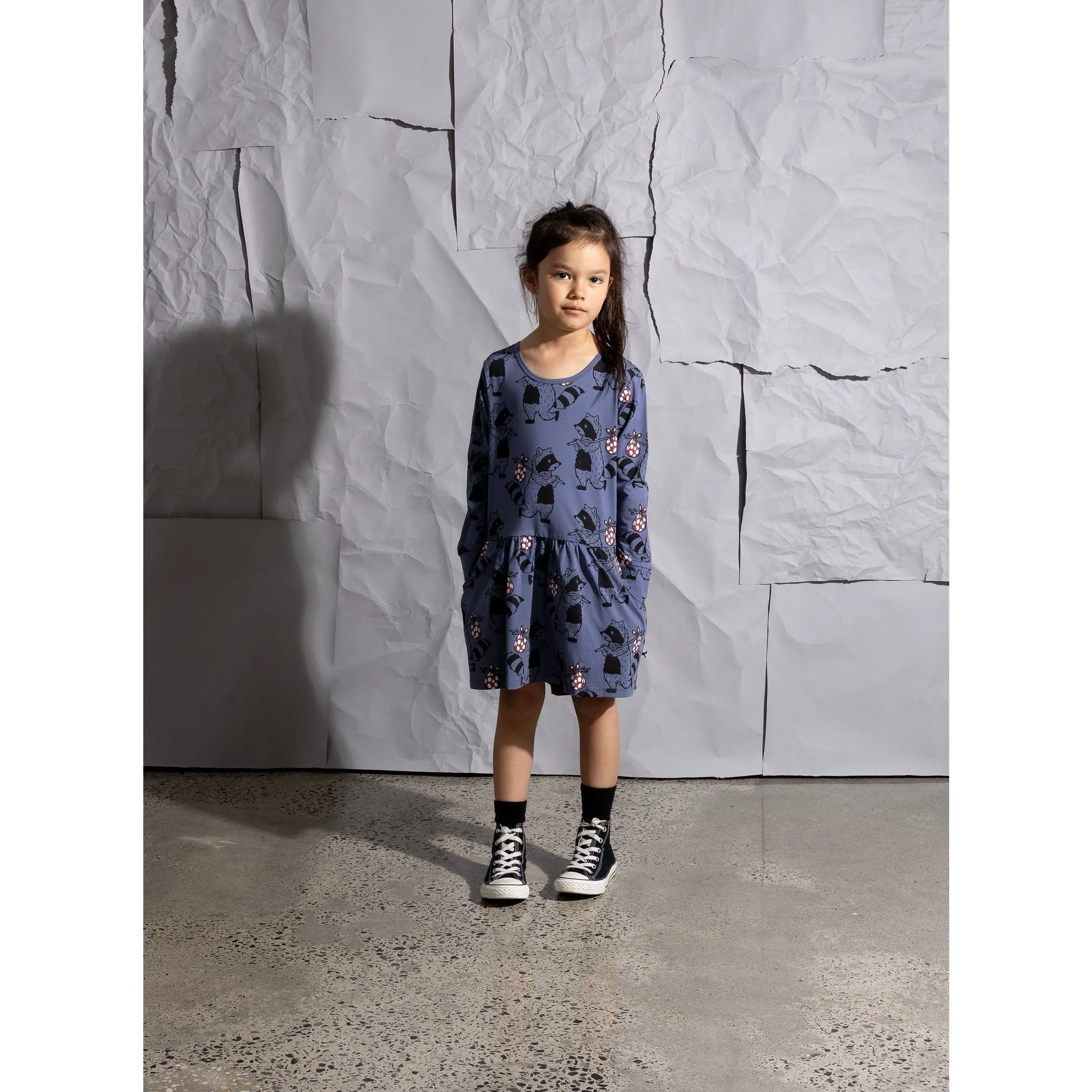 Wandering Raccoon Dress - Midnight