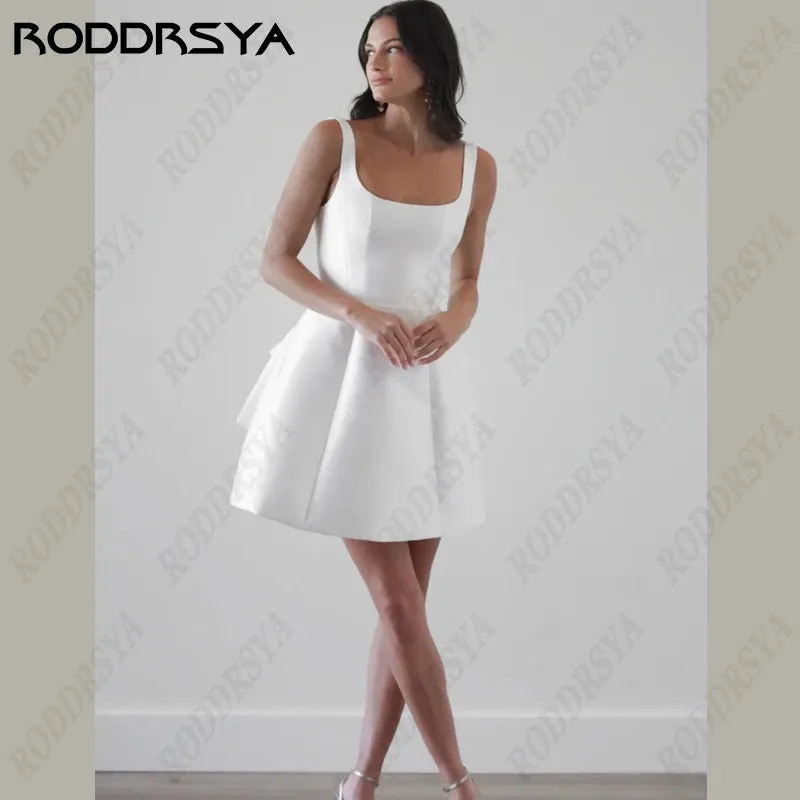 Wedding Dress Square Collar Removable Bow Robe De Mariee Spaghetti
