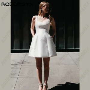 Wedding Dress Square Collar Removable Bow Robe De Mariee Spaghetti