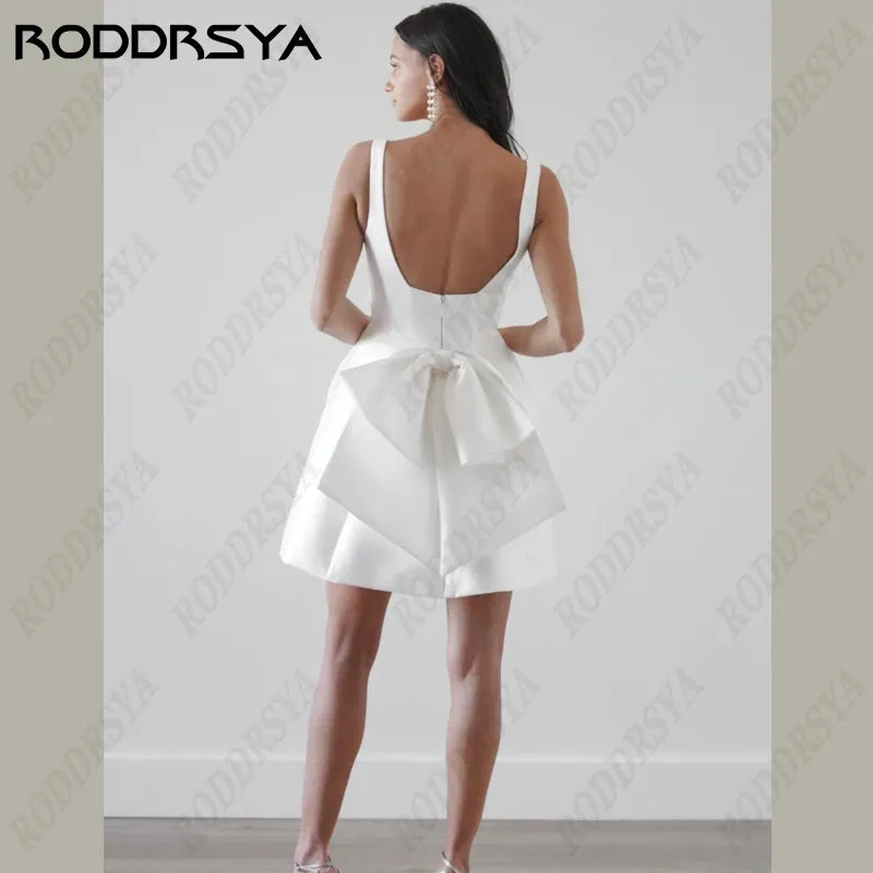 Wedding Dress Square Collar Removable Bow Robe De Mariee Spaghetti