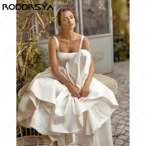 Wedding Dresses For Women Spaghetti Straps Backless Elegant Bridal Gown
