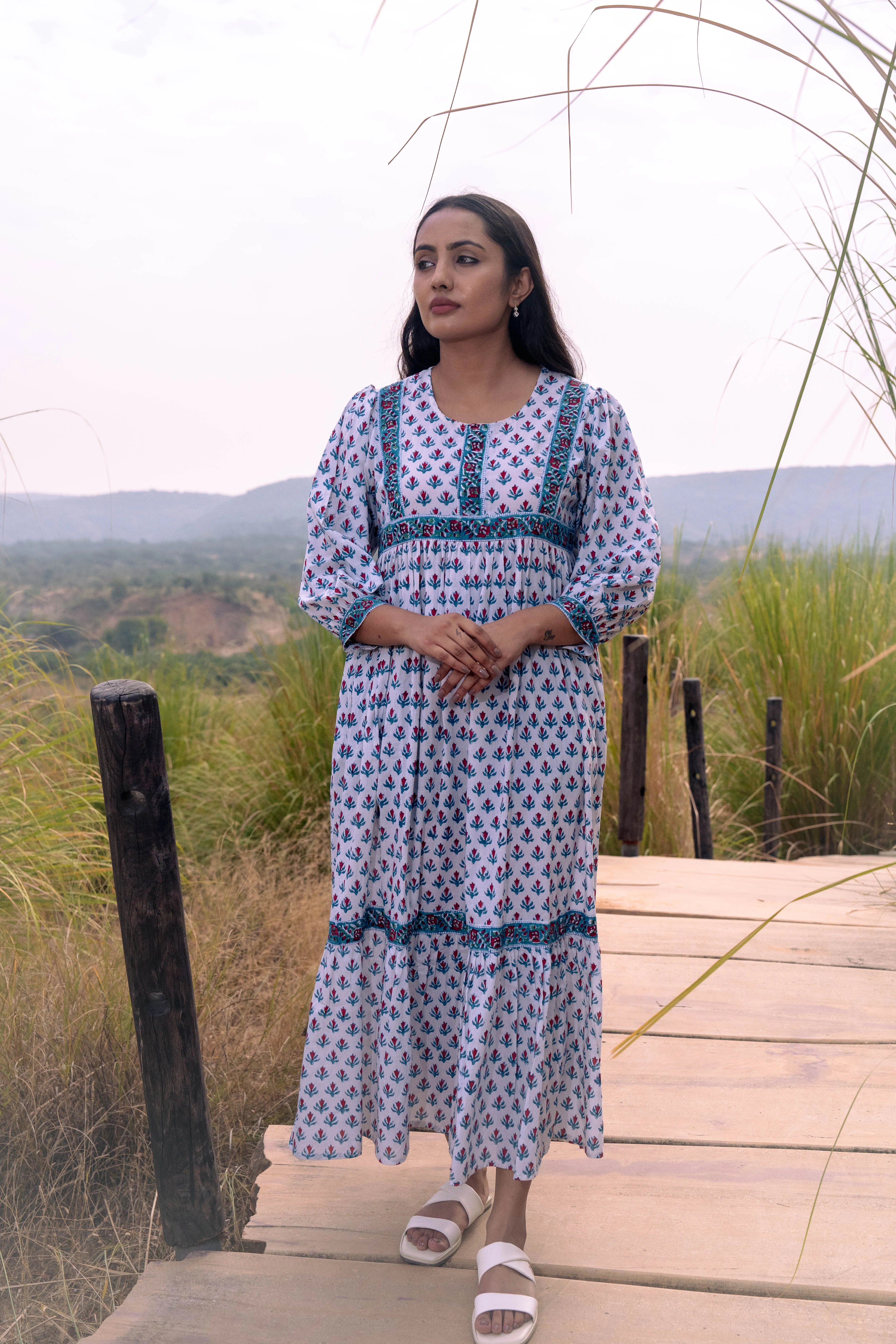 White Bohemian Dress