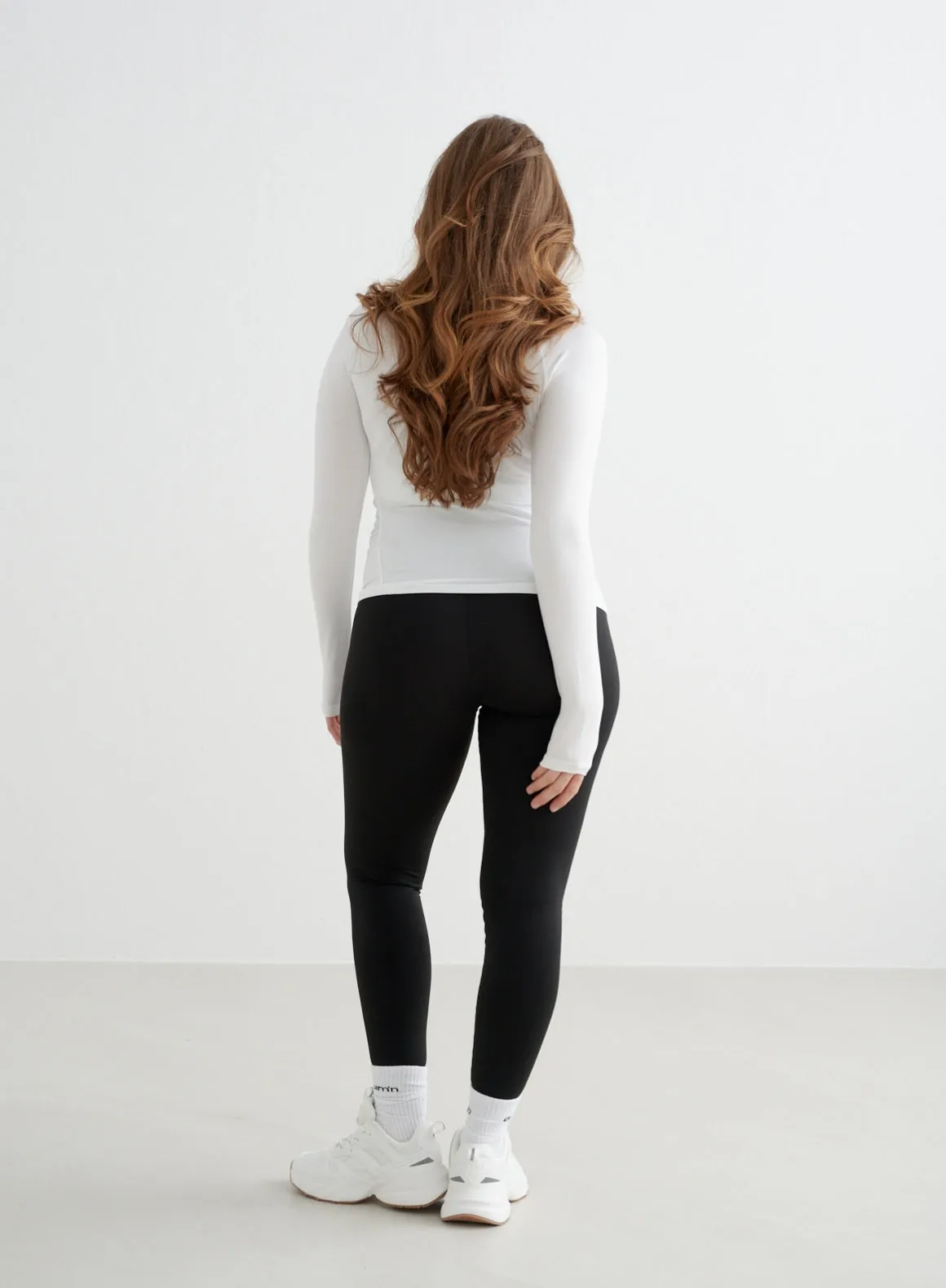 White Soft Basic Maternity Long Sleeve
