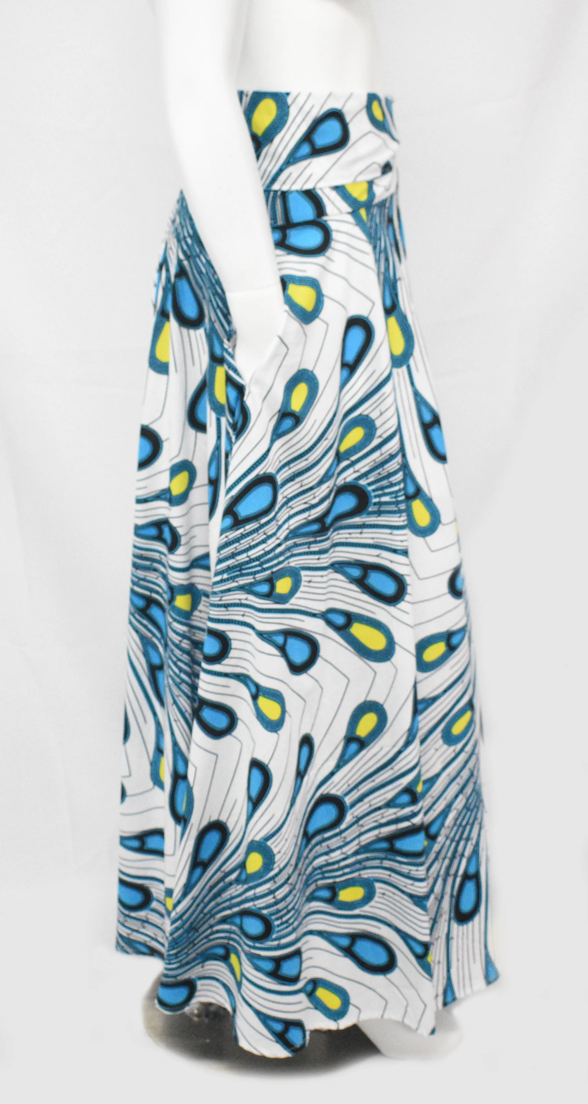 White Splash Long Maxi Skirt Original Superior