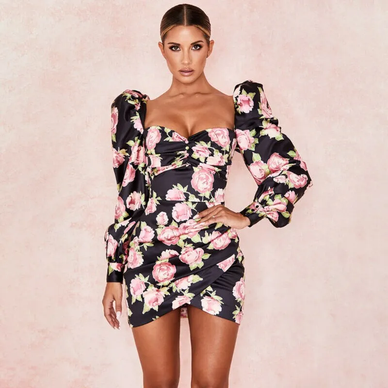 Women Sexy Party Short Slim Fit Mini Bandage Dress